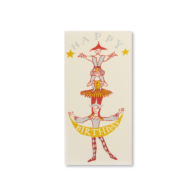Happy Birthday Human Tower Single Card