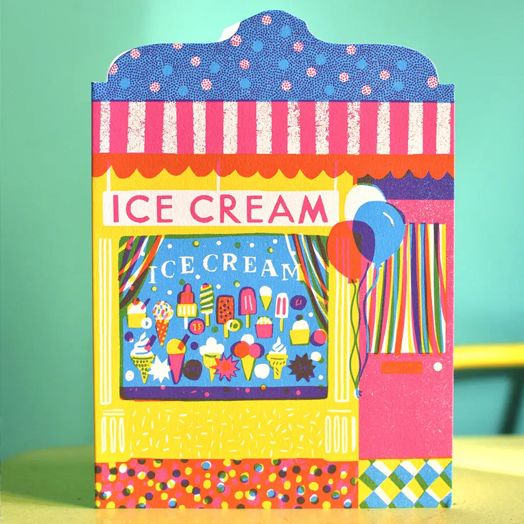 Ice Cream Shop Die Cut Single Card