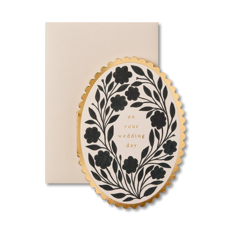 Ink Flora Wedding Day Single Card