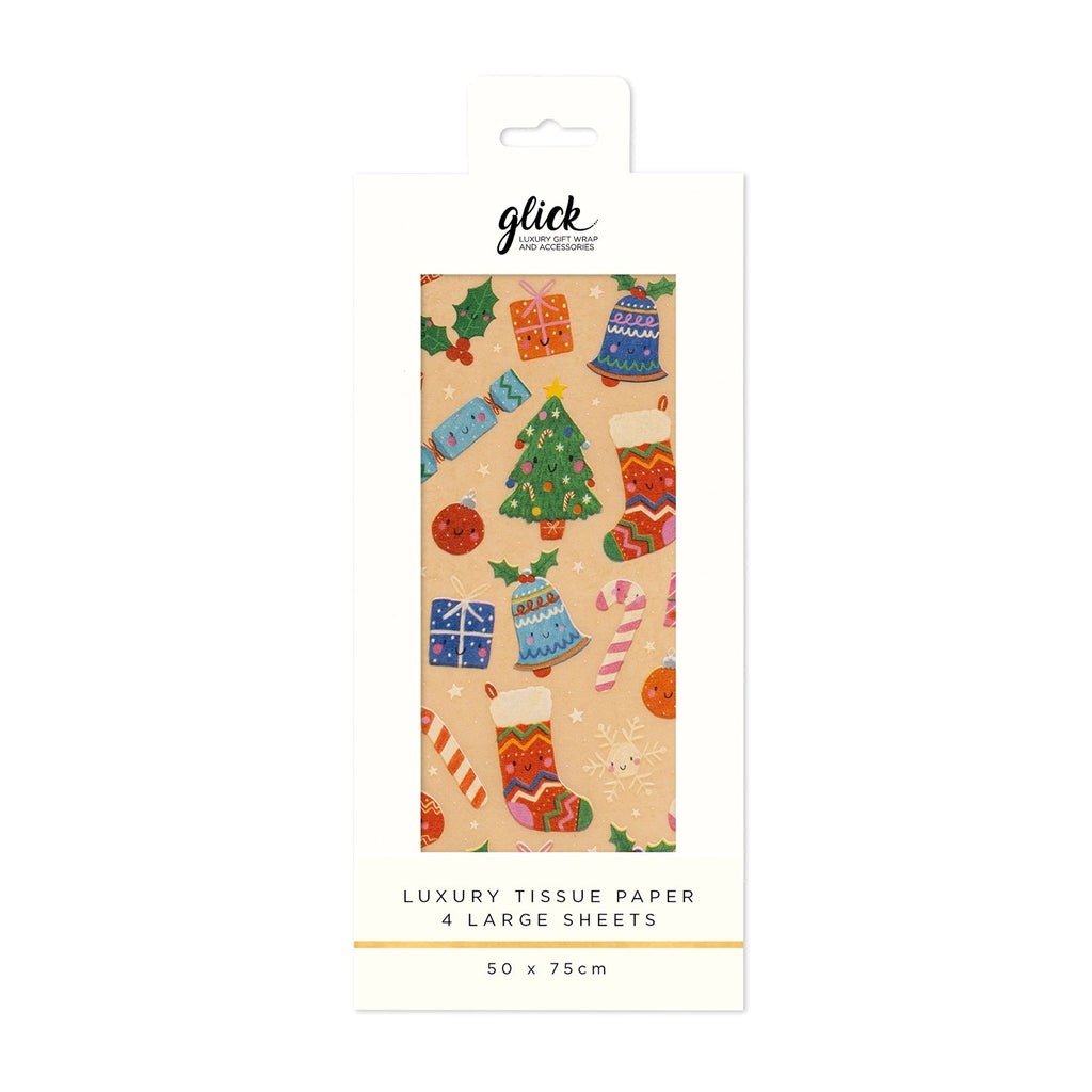 Kraft Whimsical Tissue Paper Pack