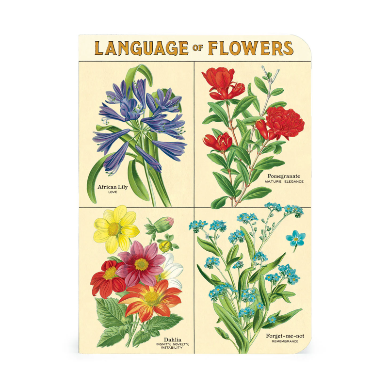 Cavallini Mini Language of Flowers Notebook Set/3