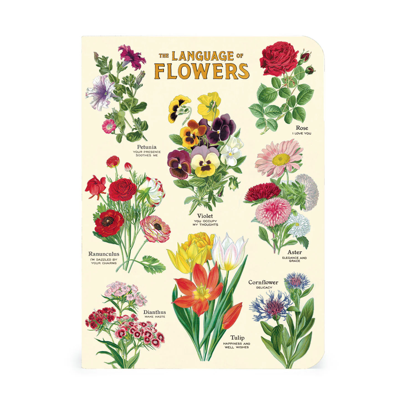 Cavallini Mini Language of Flowers Notebook Set/3