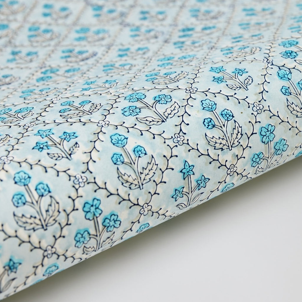 Floral Lattice Blue Opal Wrap Sheet