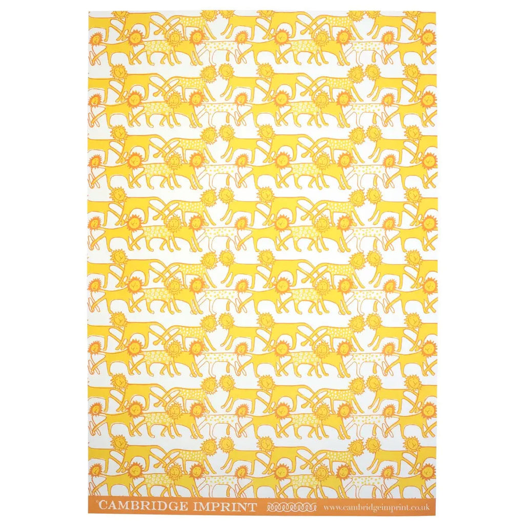 Lions Patterned Paper Gift Wrap