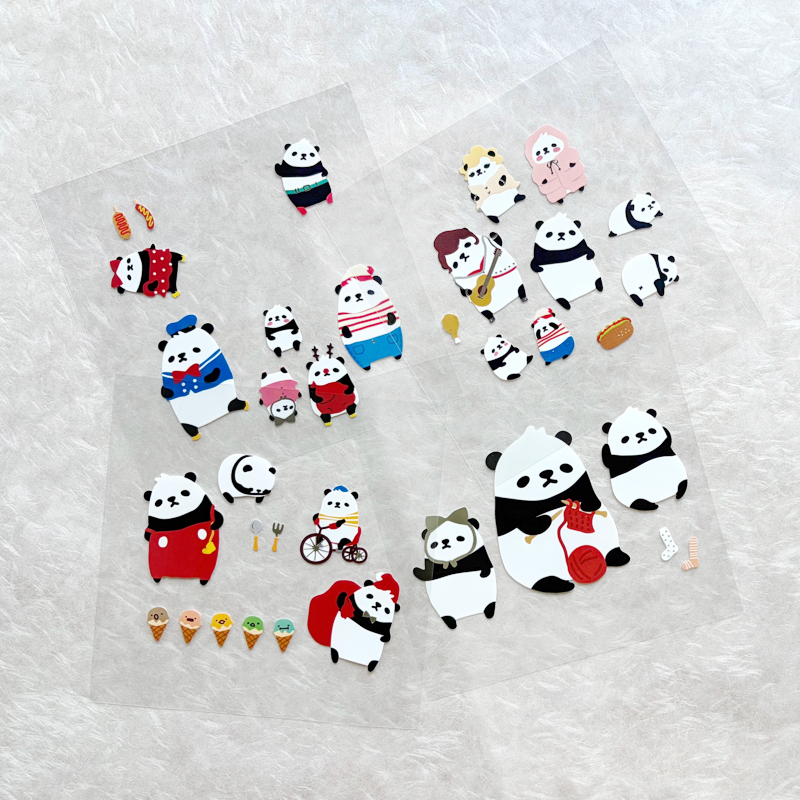 Lovely Pandas Sticker Set