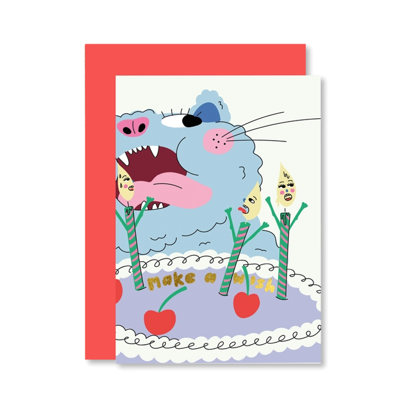 Make A Wish Cat Single Card
