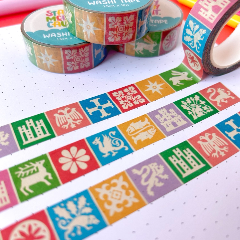 Medieval Tiles Washi Tape - 15mm