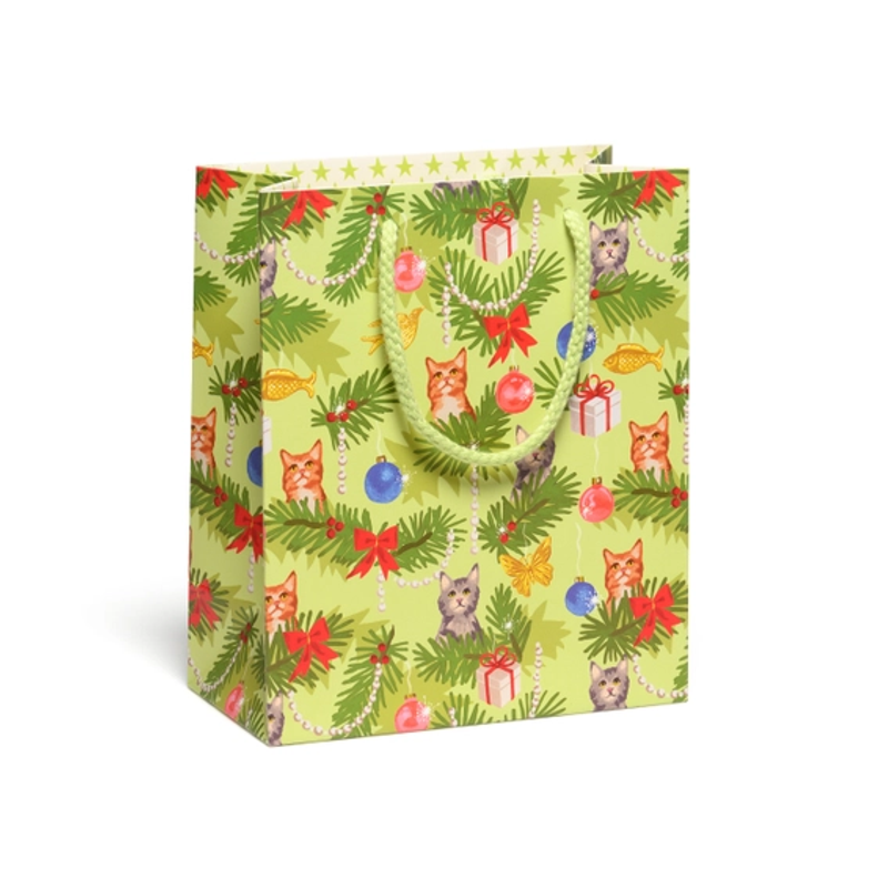 Meowy Christmas Kitties Medium Gift Bag