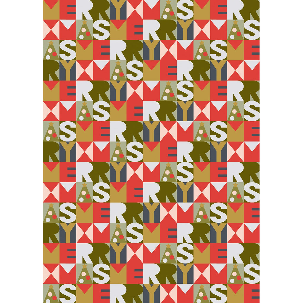Mighty Merry Xmas Gift Wrap Sheet