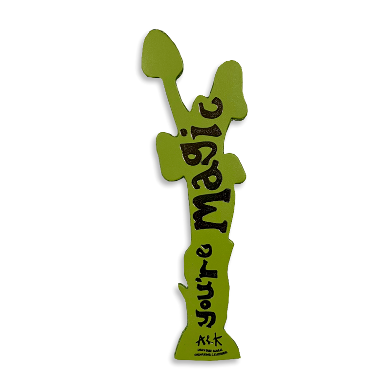 Mushroom Leather Bookmark - Apple