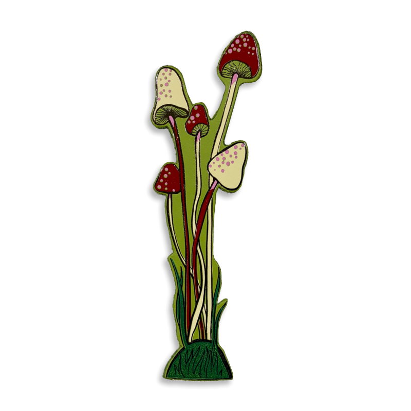 Mushroom Leather Bookmark - Apple
