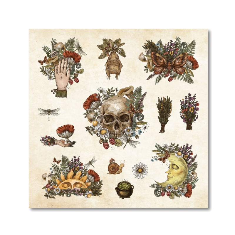 Mystical Ephemera Vintage Sticker Book