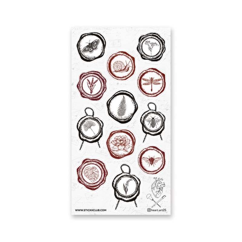 Nature Wax Seals Sticker Sheet