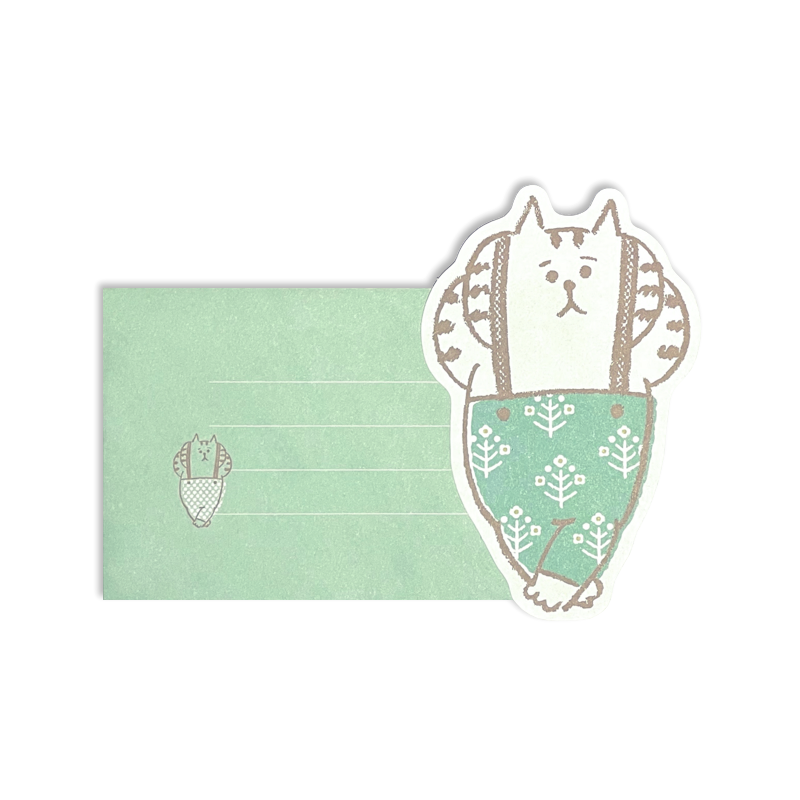 Nordic Flowers Cat Letter Set