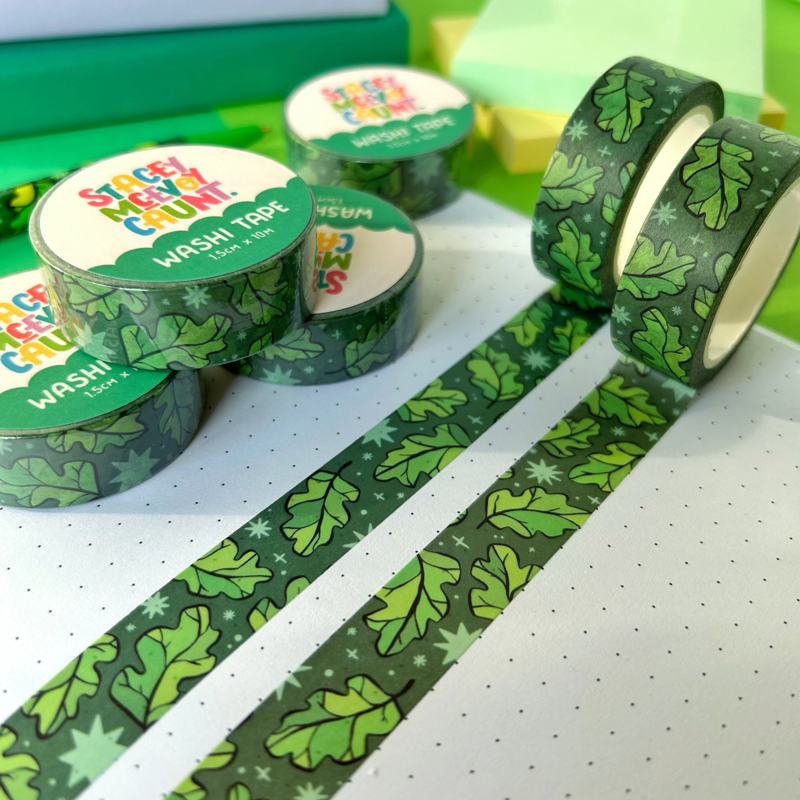Oak Leaves Washi Tape - 15mm