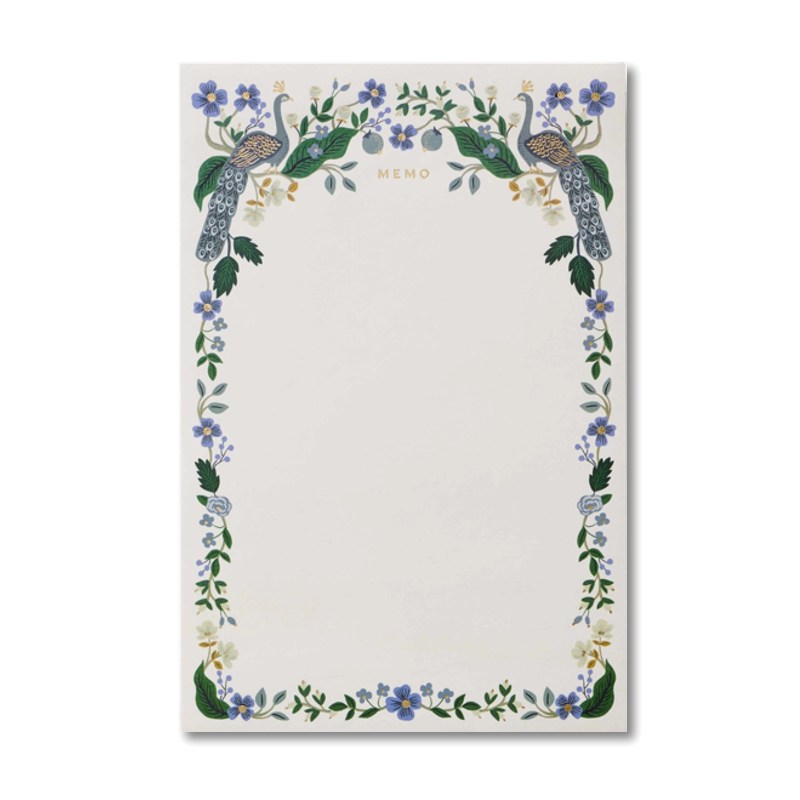 Rifle Paper Co. Peacock Memo Pad
