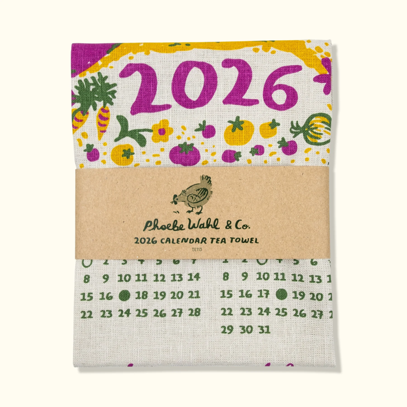 Phoebe Wahl 2026 Tea Towel Calendar