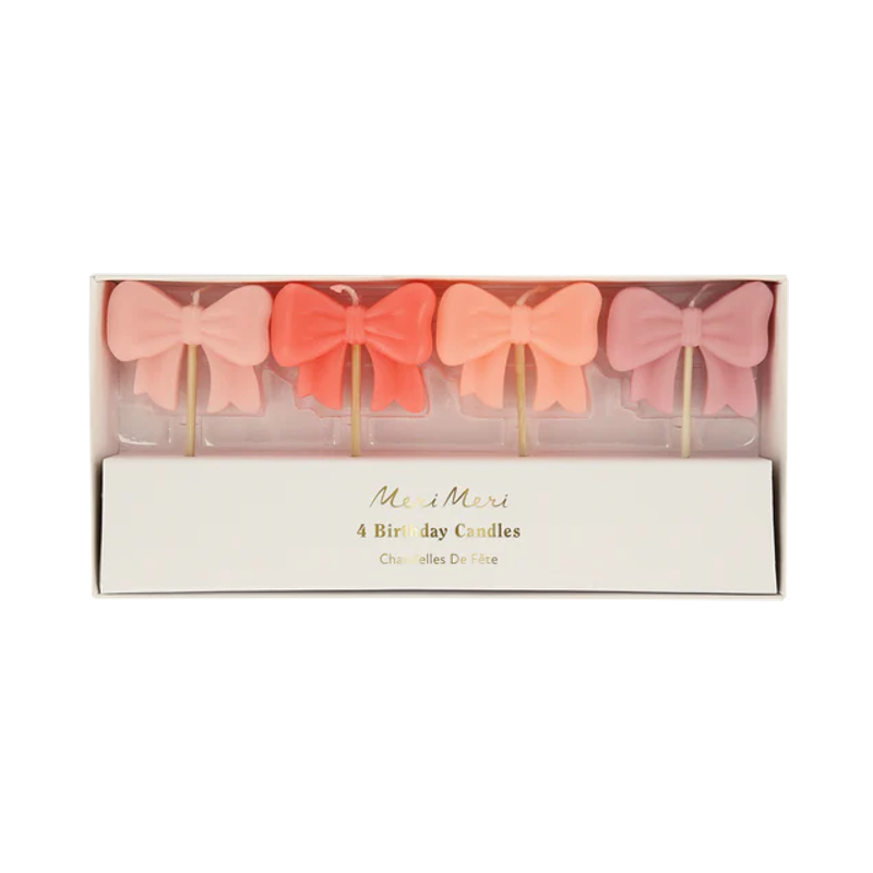 Pink Bow Candles