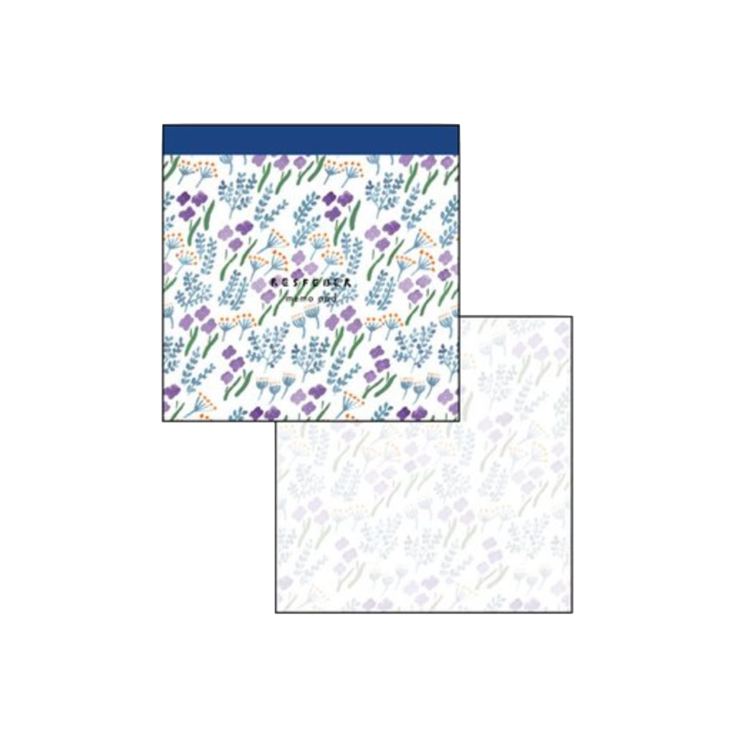 Purple Flowers Memo Pad