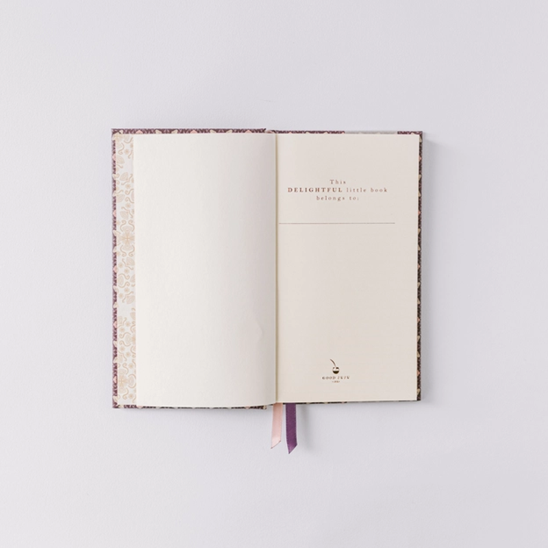 Purple Folk Pattern Pocket Journal