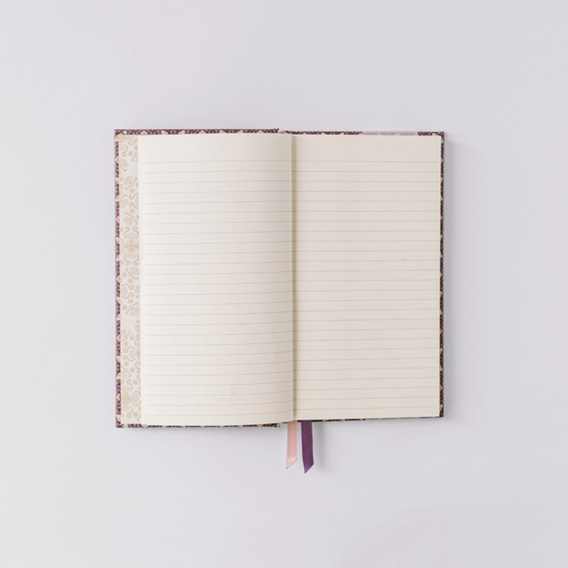 Purple Folk Pattern Pocket Journal