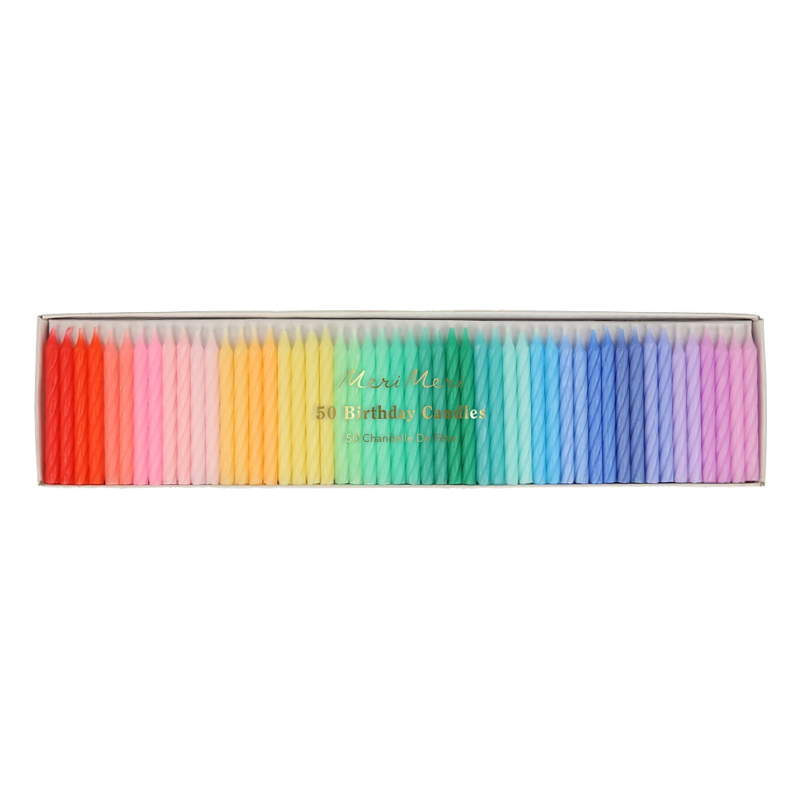 Rainbow Twisted Mini Candles