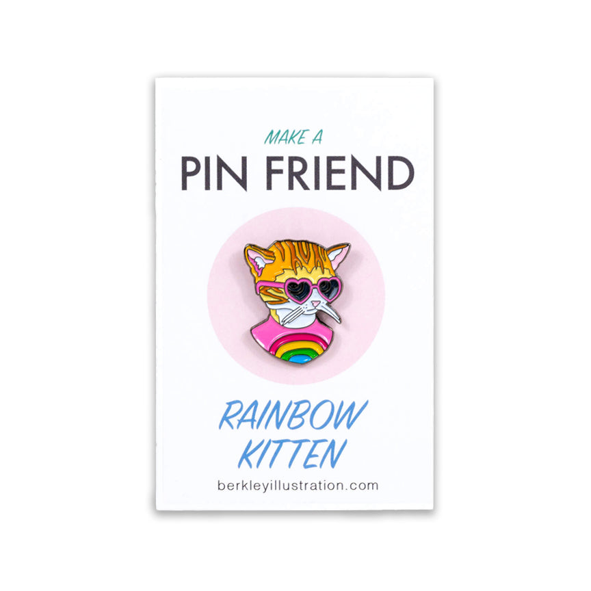 Berkley Rainbow Kitten Enamel Pin