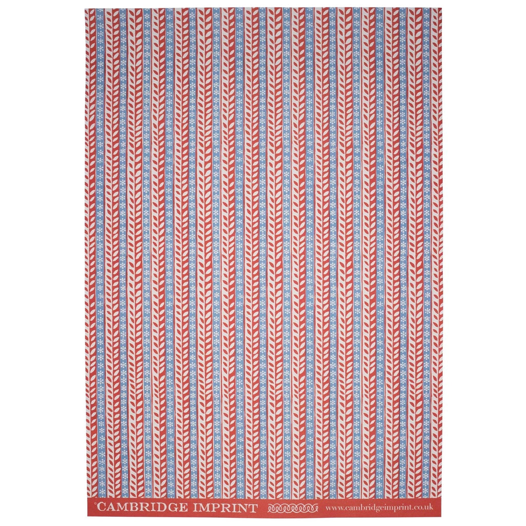Merry Christmas Red & Blue Patterned Paper Gift Wrap