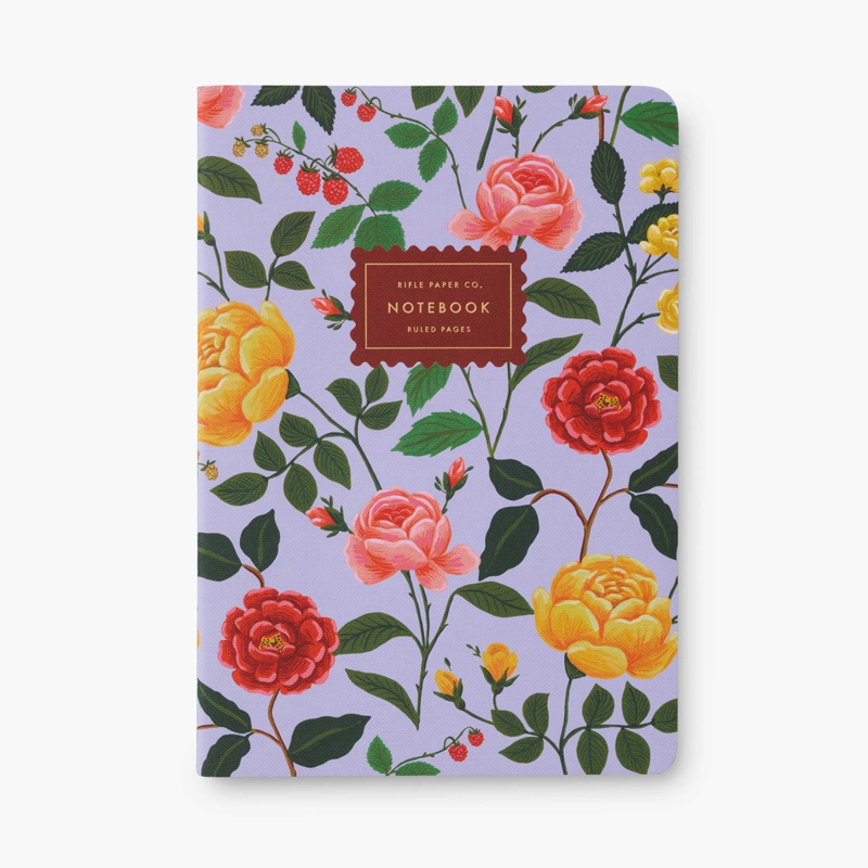 Rifle Paper Co. Roses Notebooks S/3