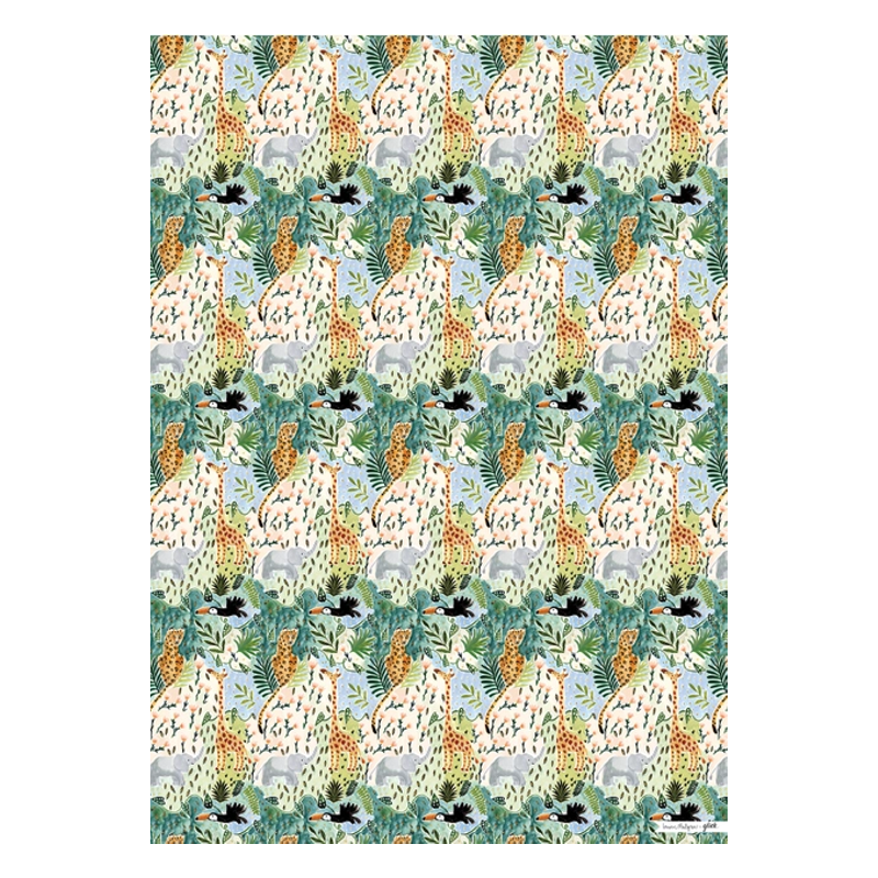 Safari Gift Wrap Sheet
