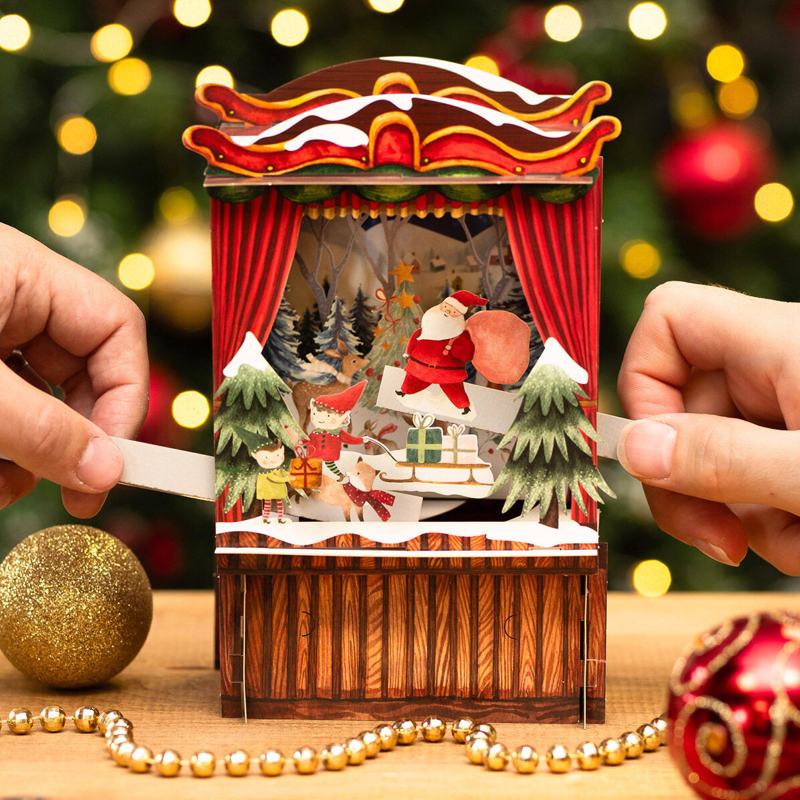 Santa's Elves Paper Theatre Single Card