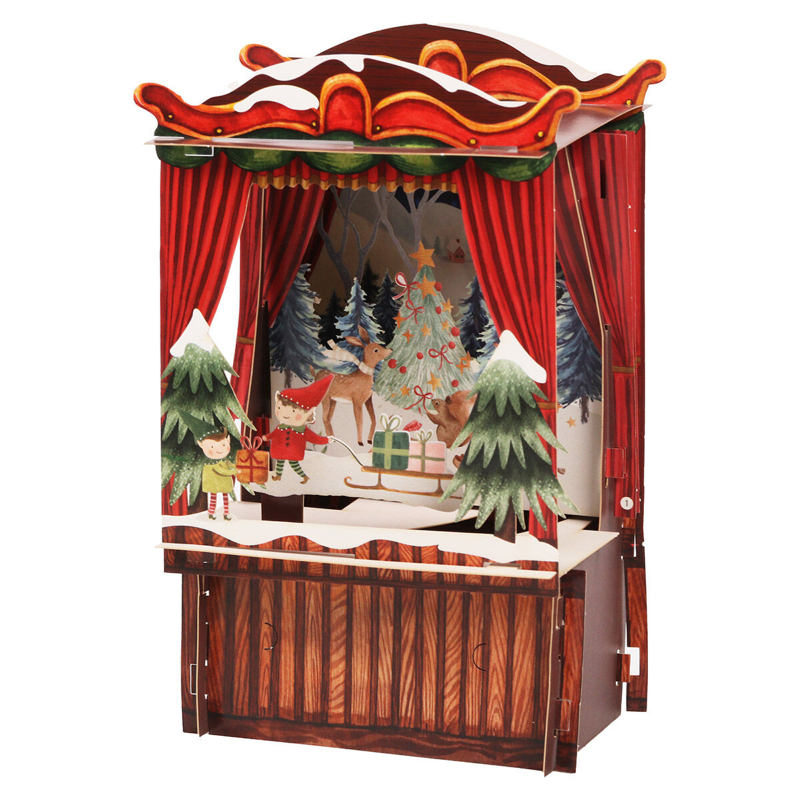 Santa's Elves Paper Theatre Single Card