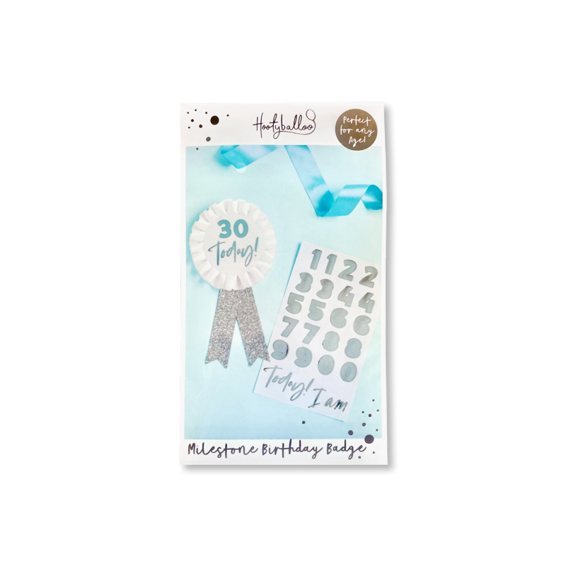 Silver Milestone Birthday Badge