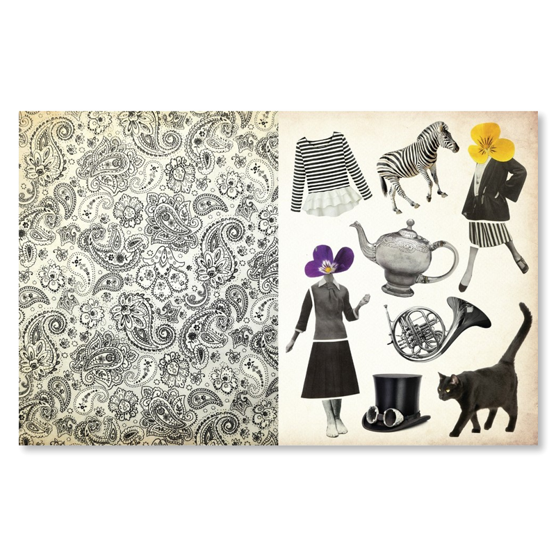 Snipping The Stress Away Collage Book