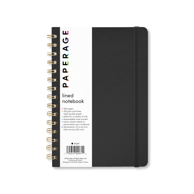 Spiral Bound Hardcover Journal - Black