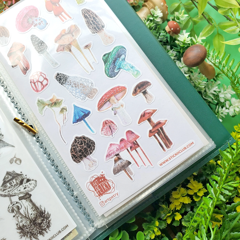 Sticker Sheet Organizer - Woodland Frog