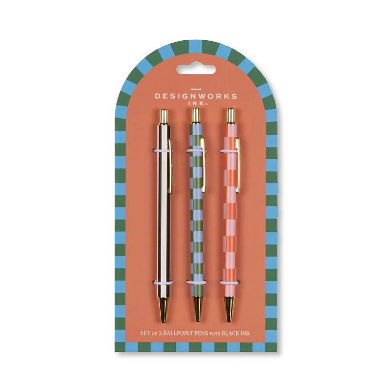 A Dopo! Stripes & Checks Pen Set