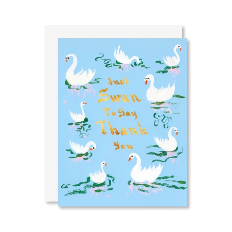 Swan Thank You Single Card