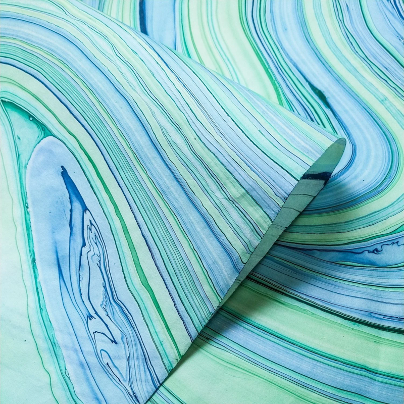 Thai Marbled Paper - Chrysocolla