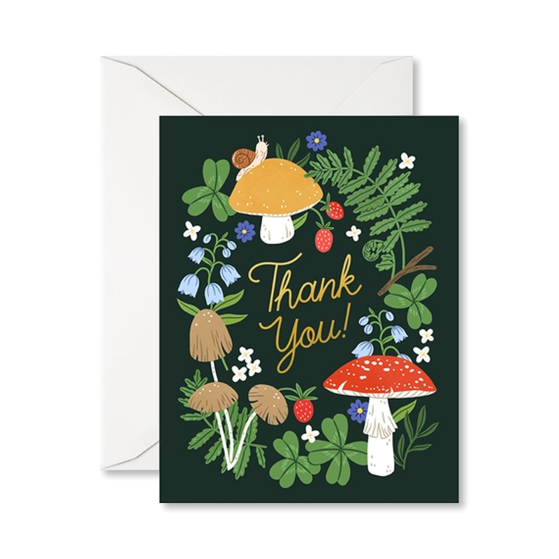 Thank You Mushrooms Single Card