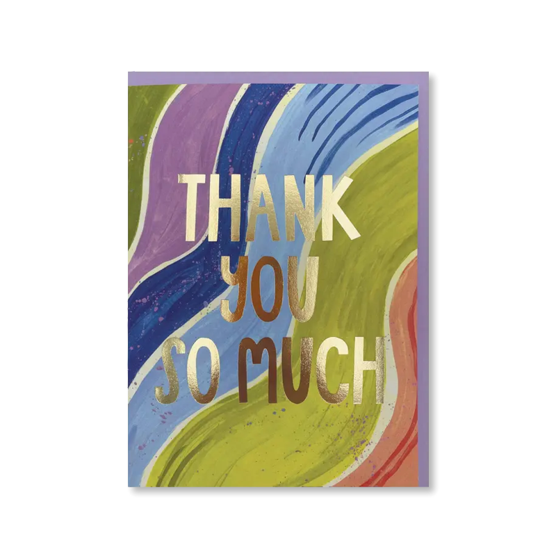 Thank You So Much Painted Single Card