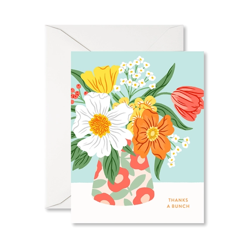 Thanks A Bunch Vase Single Card