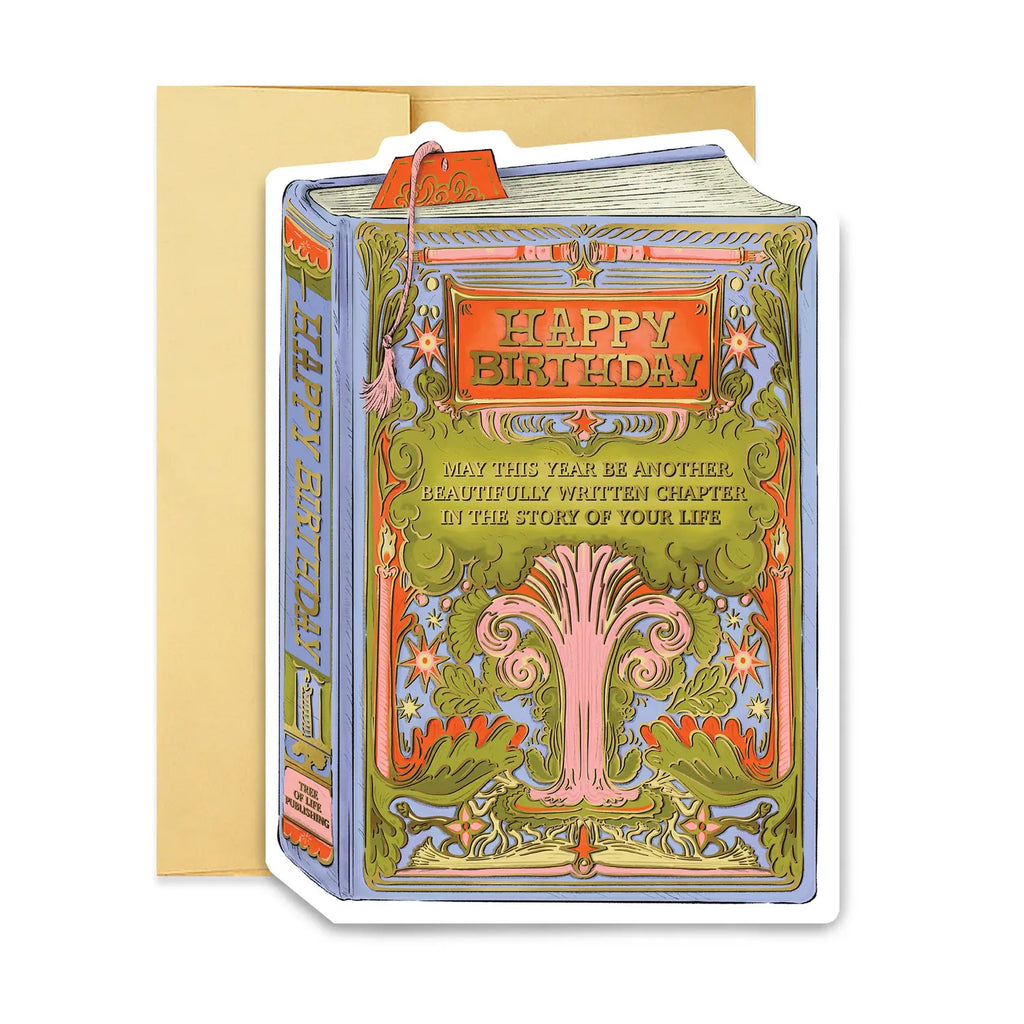 Tree Birthday Book Cover Single Card