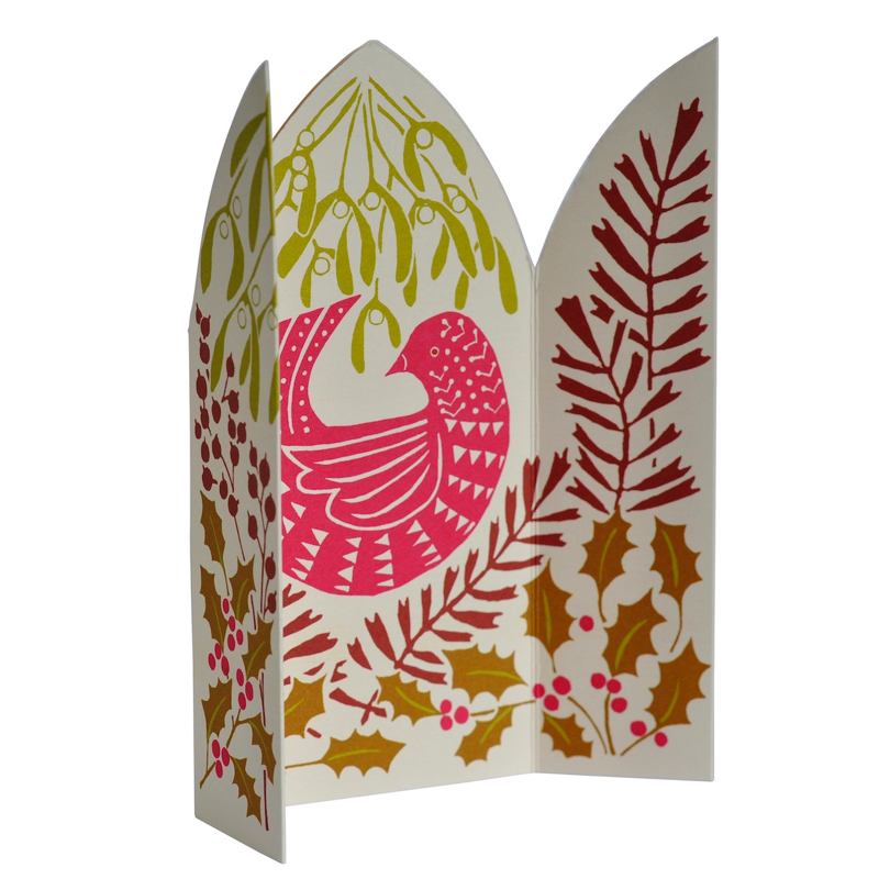 Hidden Winter Bird Triptych Card