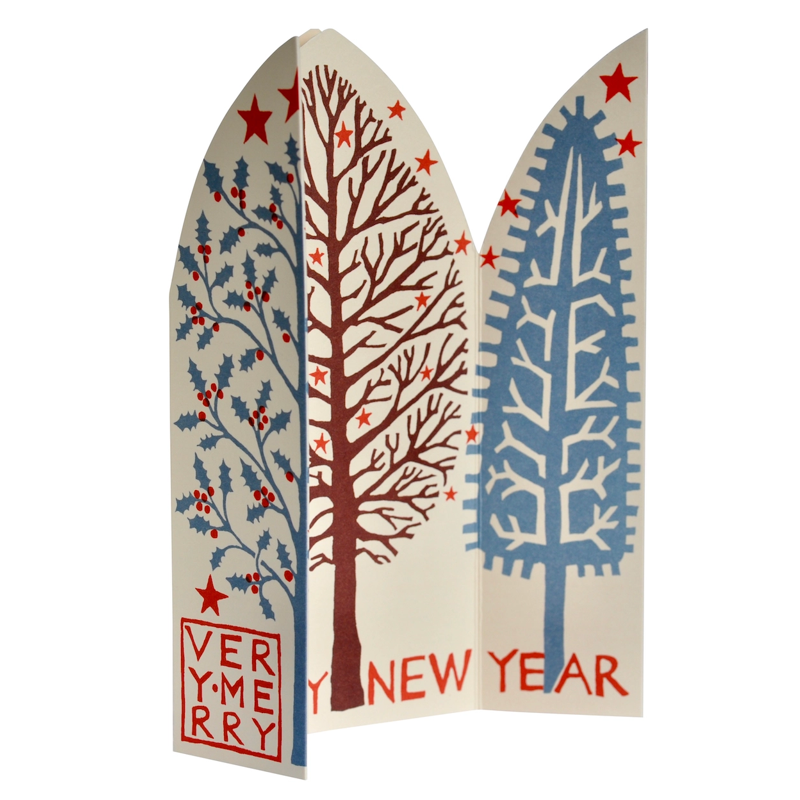 Winter Trees Triptych Card