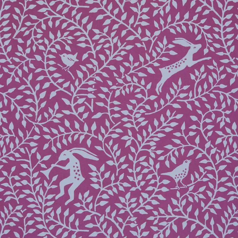 Violet Hare Patterned Paper Gift Wrap