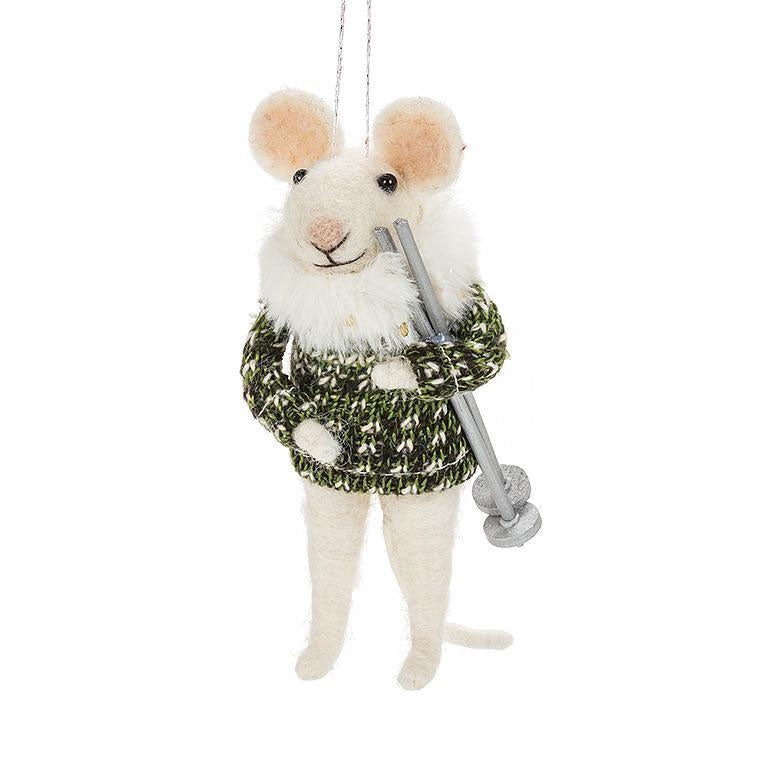 Winter Hike Mouse Ornament