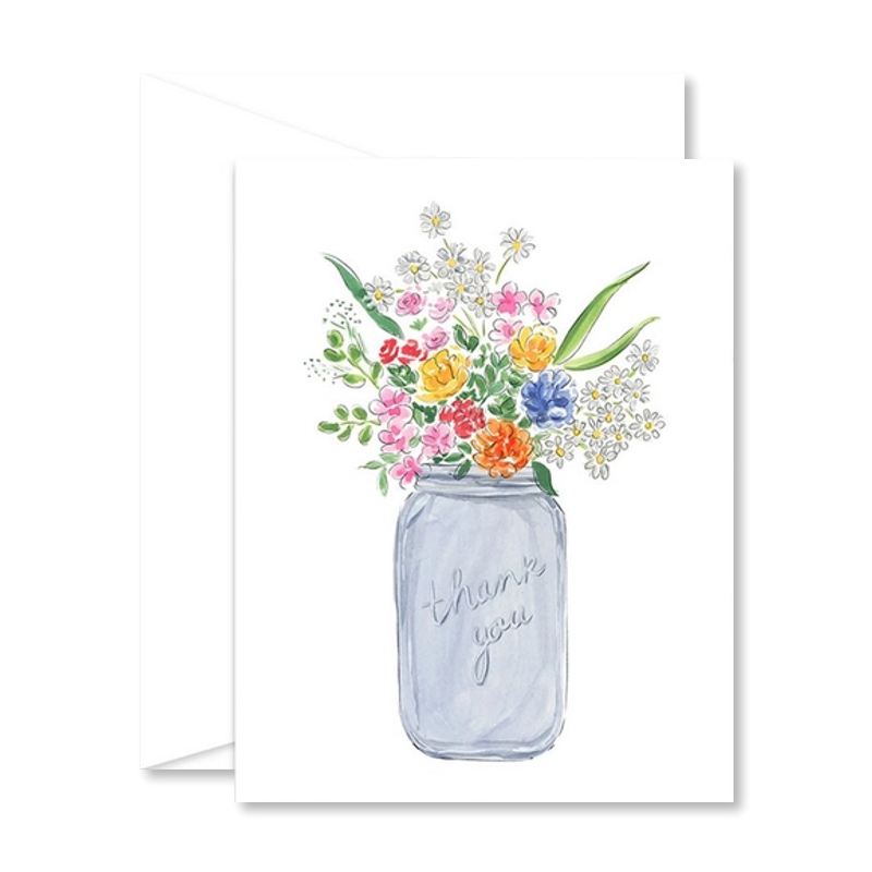 Wild Flower Thank You Single Card