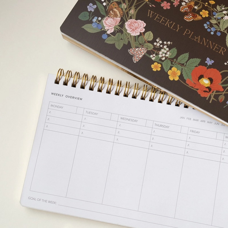 Wild Flowers Undated Weekly Planner