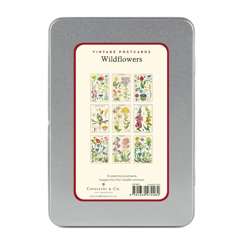 Wildflowers 2 Vintage Postcard, set/18
